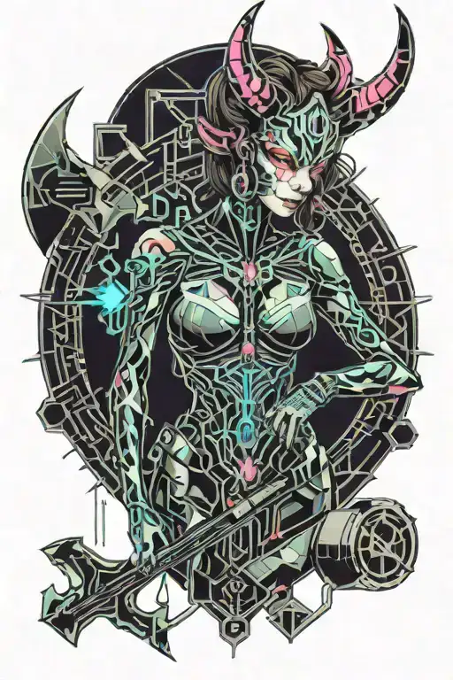 A Demon Girl With A Bat