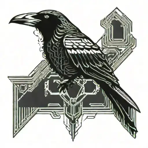 Crow With A Black Hood Hacker
