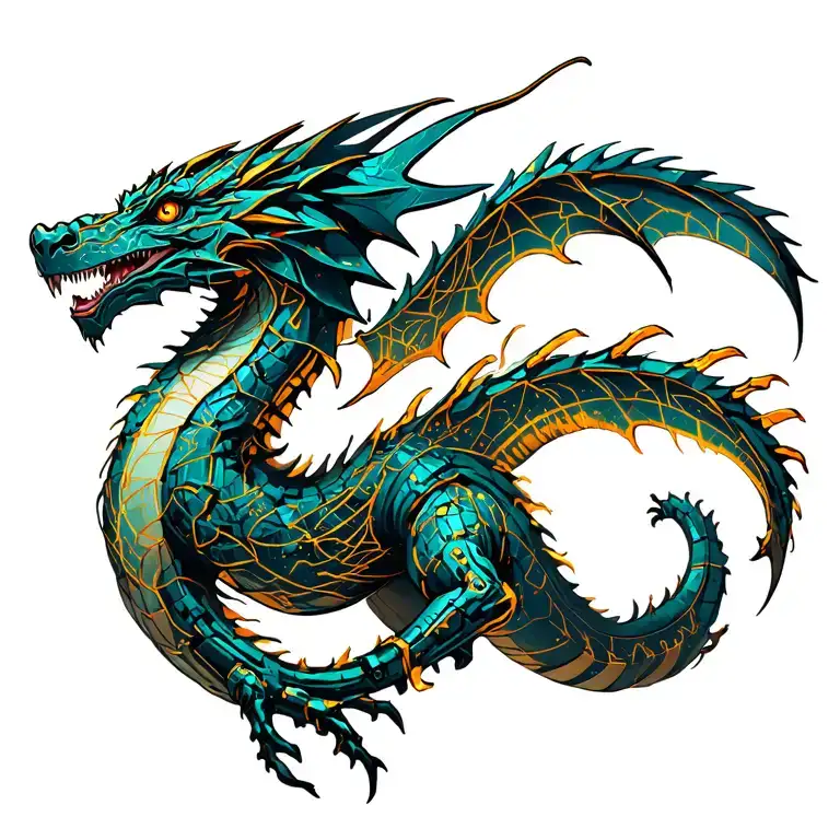 Cybernetic Full Spine Length Dragon