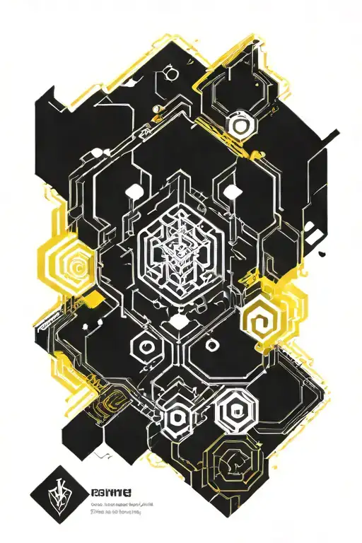 Hexagon Abstract Painting