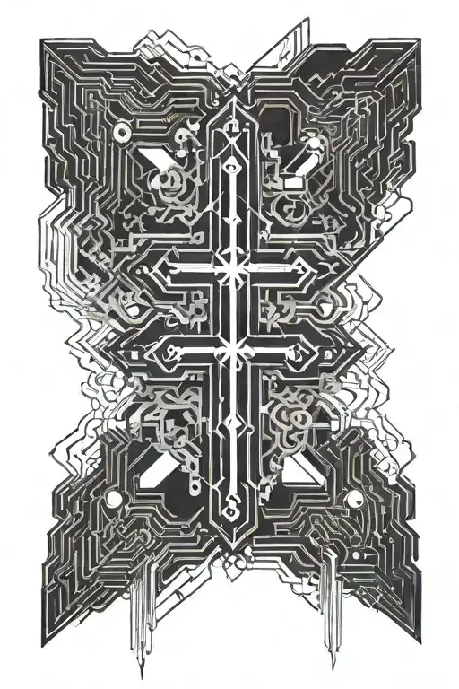 Black And White Cross