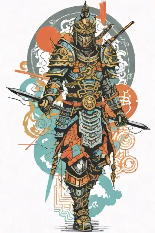 Filipino Warrior Surrounded By Japanese Clouds Surrounding