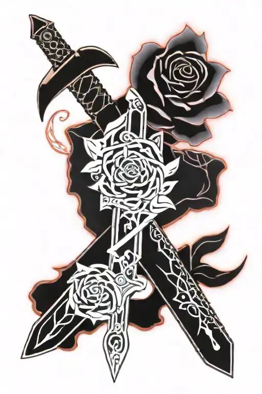 Sword With Rose Wrapped