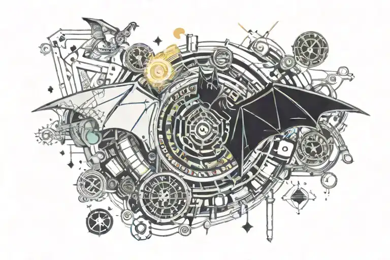 Bat With Money And Roulette Table With Cash