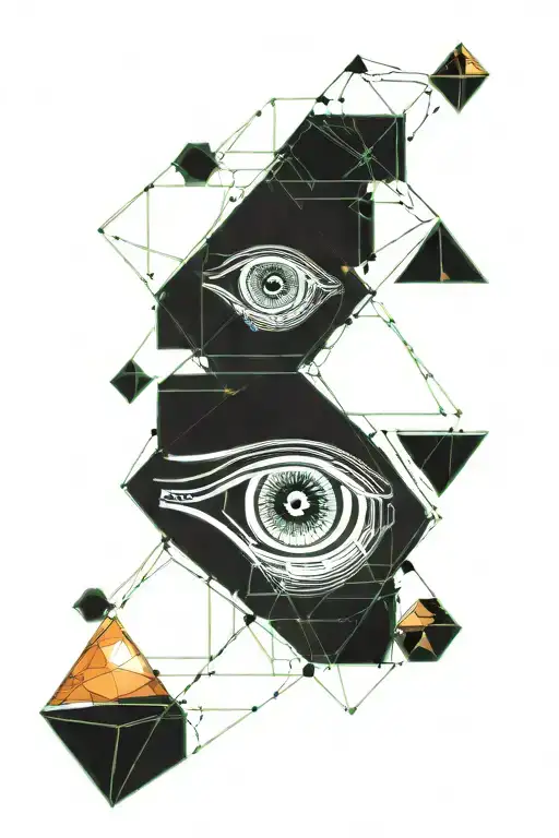 Women Guns Eye Triangle Digital Square Hexagon Wires Love Nature Mysterious