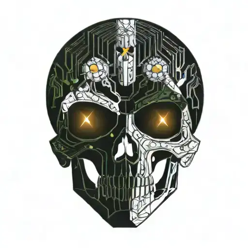 Terminator Skull Fire