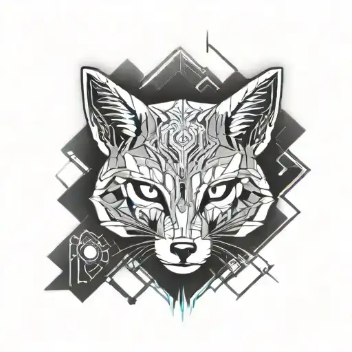 Fox Face With A Modern Smile