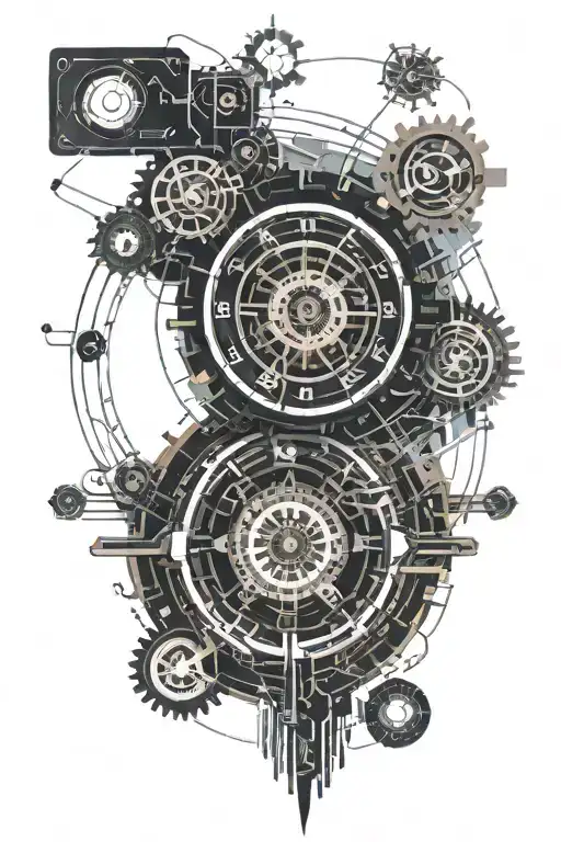 Eye Inside A Clock Surrounded