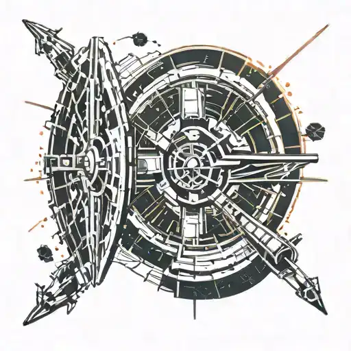 Star Wars Fight Scene With The Millennium Falcon And Tie Fighters