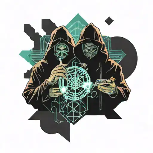 Two Hooded Brothers Smoking On A Cloud