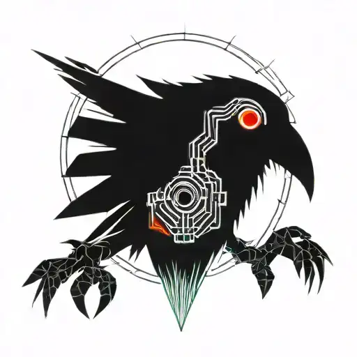 Screaming Demonic Crow