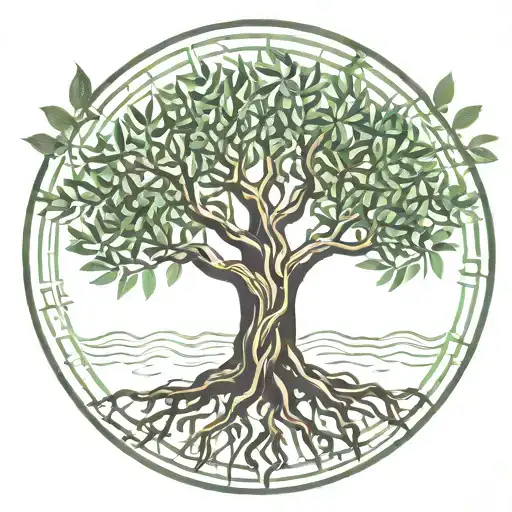 Olive Tree With Roots