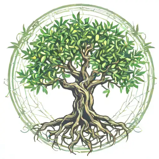 Olive Tree With Roots