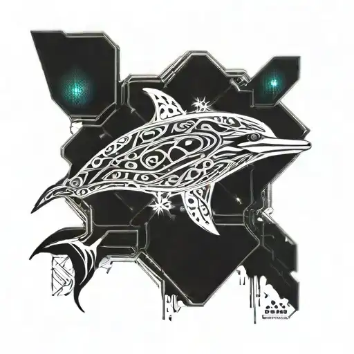 Dolphin Gracefully Swimming