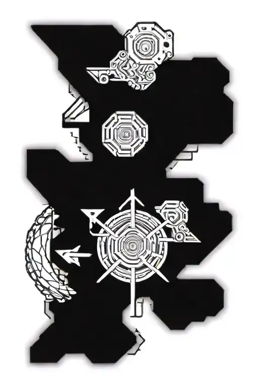 Chain And Line Art And Gothic Inspired Tattoo Cyber Sigilism