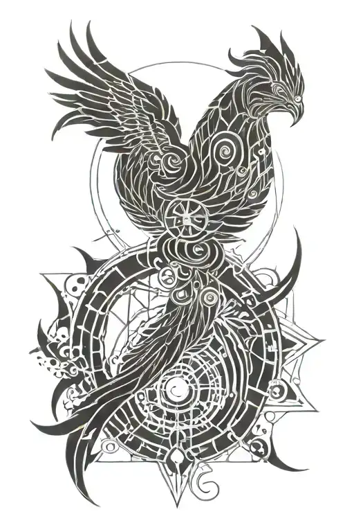 Phoenix And Night Goddess