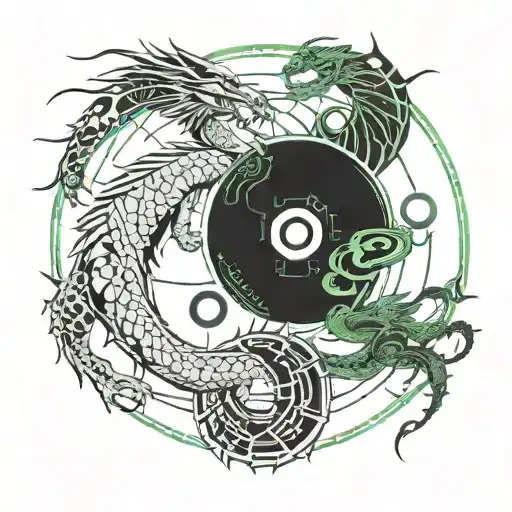 Yin Yang And Dragon