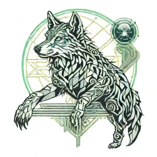 A Wolf Howling At The Moon