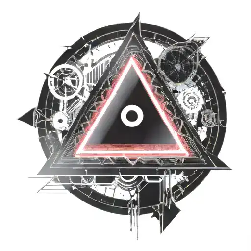Triangle Depicting Cyberspace With An Eye