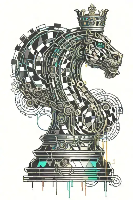 Chess King Piece With Hidden Mechanism Inside