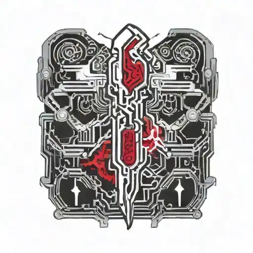 Medical Scalpel With Blood Dripping From Its Own Tail