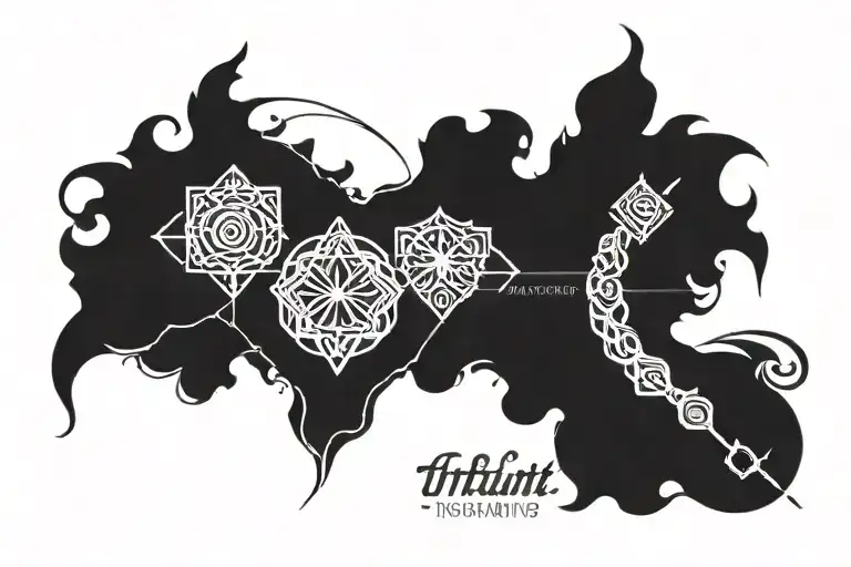 Infinity Symbol Incorporated With Name Written Family Crest Matching Tatoos Bright Colors