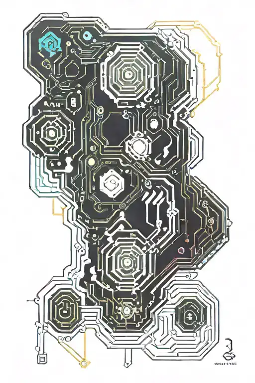 Cyberpunk Style Cicuit Board For Lower Arm
