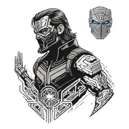 Marvel Winter Soldier In Half Face Mask