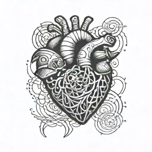 Anatomical Heart Ocean Wave