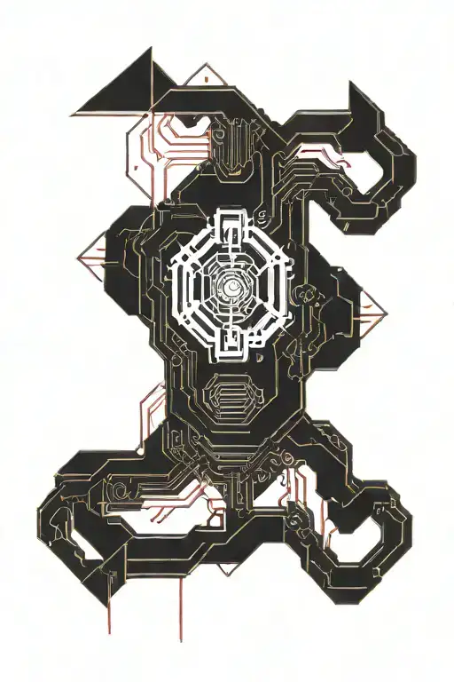 Cyberpunk Implant Black And Red