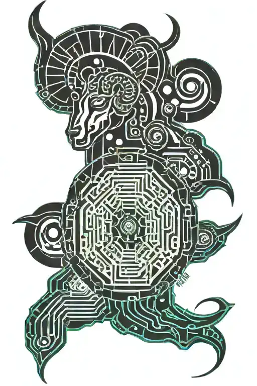 Aries Elements Unalome Forarm