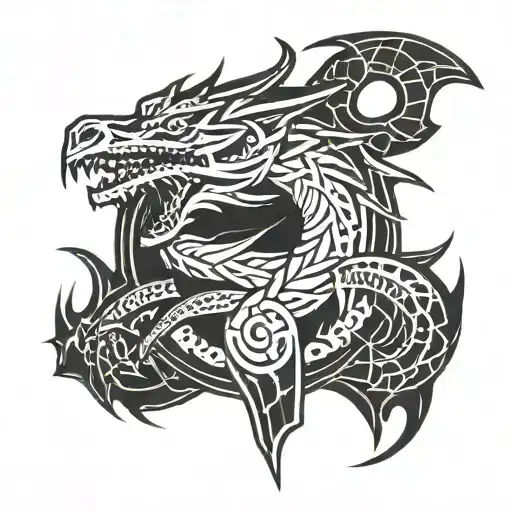 Skyrim Dragon Logo