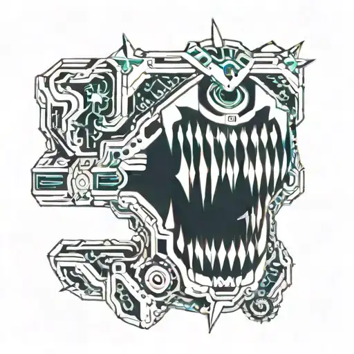 Cyber Sigilism Teeth Smile Creepy