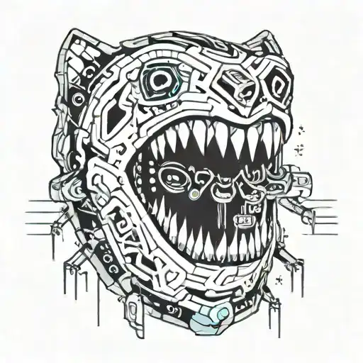 Cyber Sigilism Teeth Smile Creepy