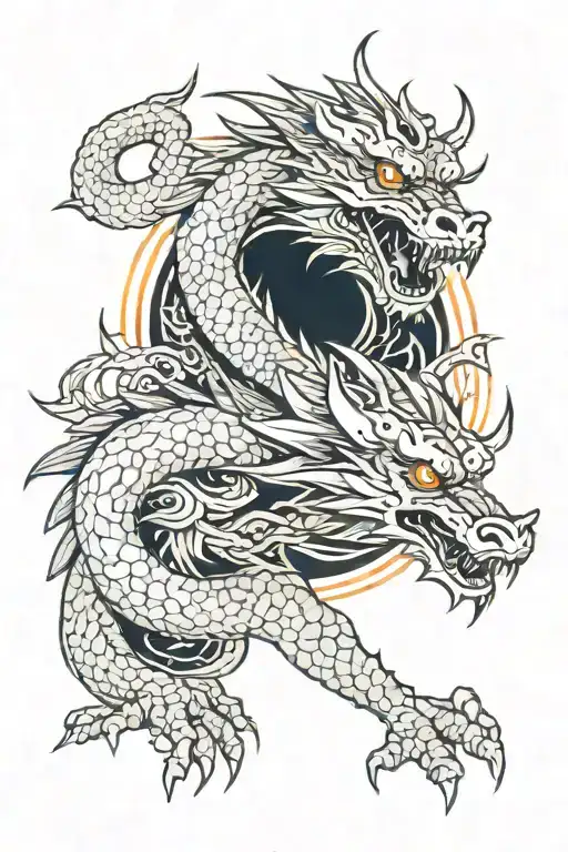 Satanic Japaneese Dragon Sleeve