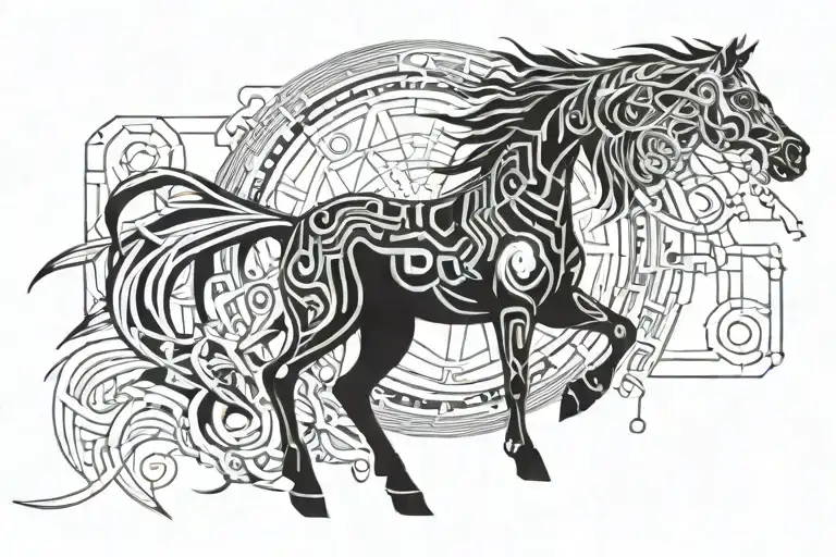 Horse Pices Fully Cover Upper Arm