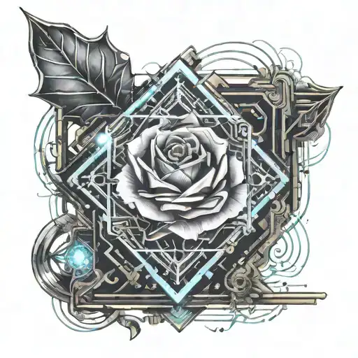 Book With Crystal Rose Coming Out Of It