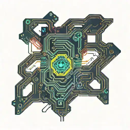 Book Made Of Motherboard Circuit