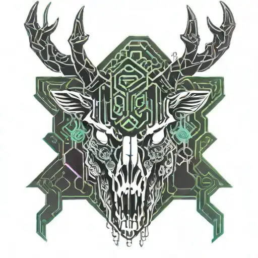 Stag Skull Face