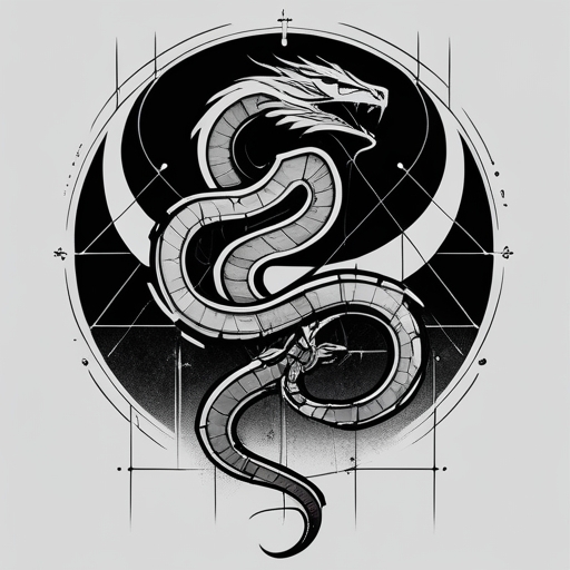 Moonlit Serpent’s Embrace