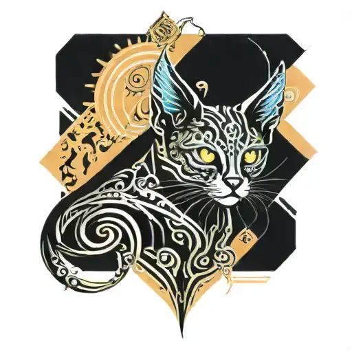 Small Cat With Big Swirly Eyes And Wings