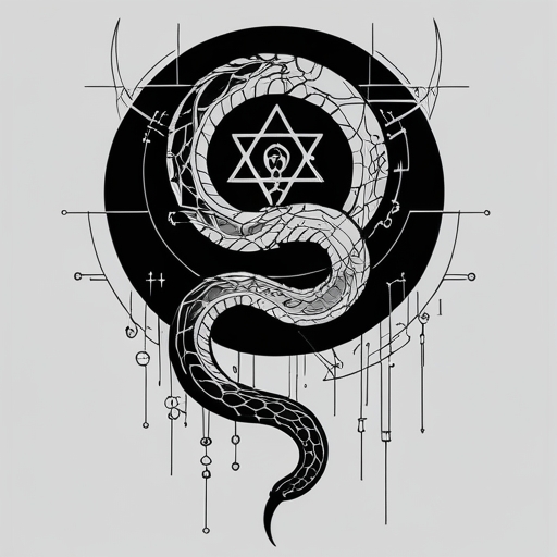 Moonlit Shadow of the Serpent Tattoo idea