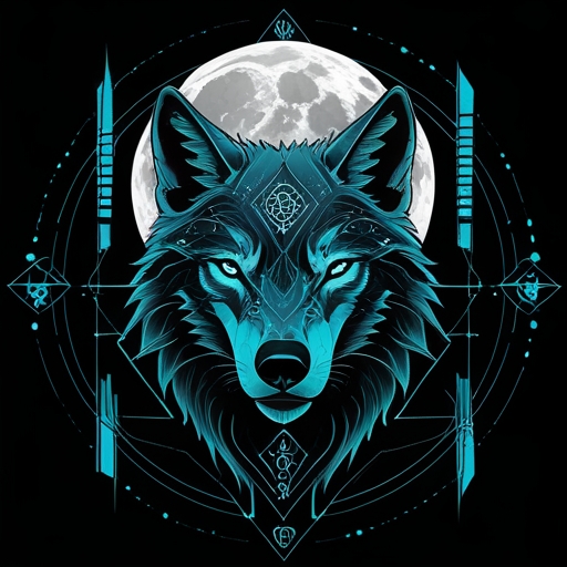 Moonlit Path of the Wolf Tattoo idea
