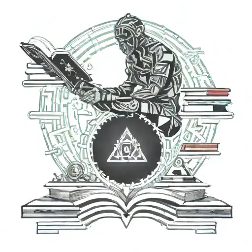 Man On Top Of Books Knowledge Freedom