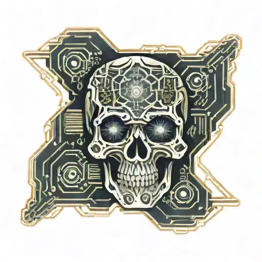 Cybergillism Forearm Skull