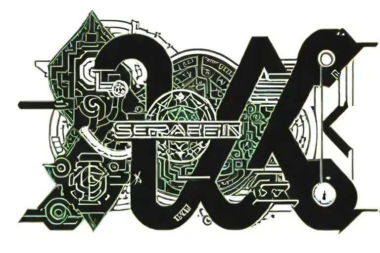Serafin Written In Script