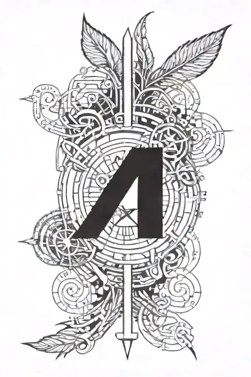 Roman Numerals With Vine Wrapped