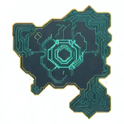 Top Down Island Topography Map