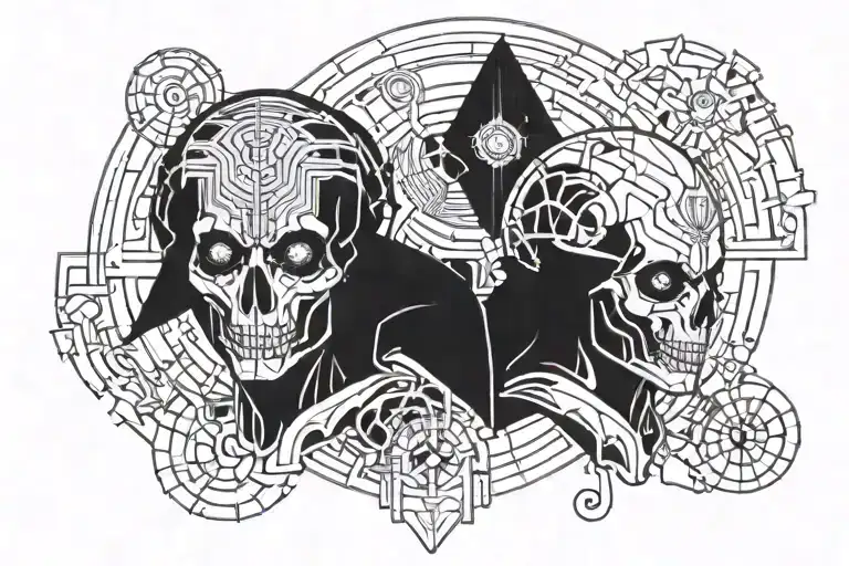 Pair Of Male And Femalel Gods Symbolizing Death And Rebirth