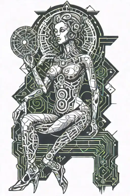 Female God Full Body Symbolizing Wisdom And Death